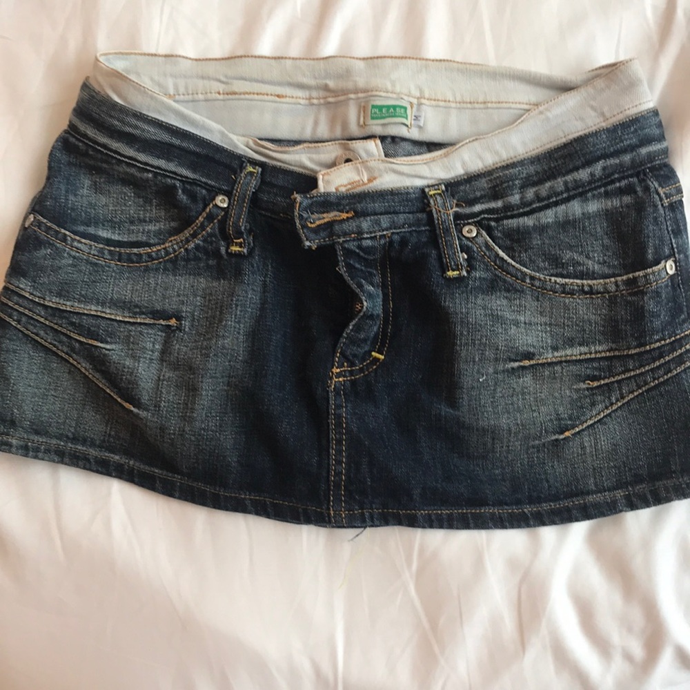 Please jean skirt